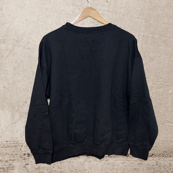 Blue B. Collection Black Crewneck Sweater with Artistic Graphic - Picture 2 of 3